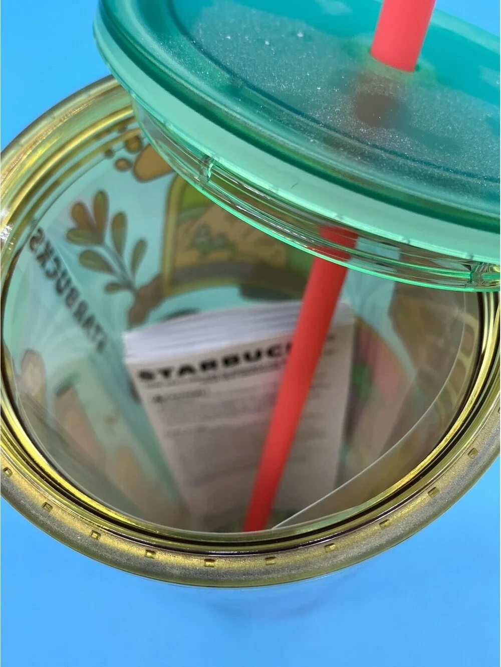 Starbucks Disney California Adventure Cold Cup Tumbler Multicolor Straw Lid